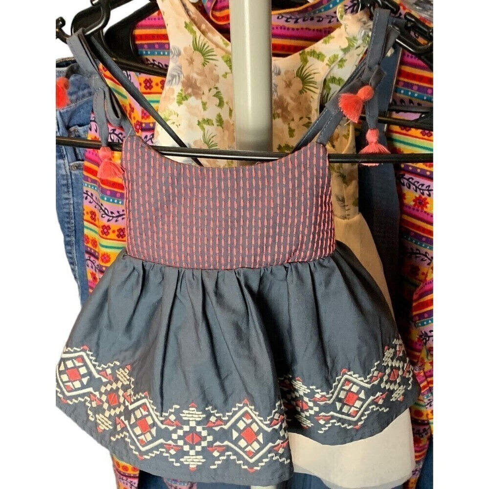 LULURAIN Baby Dress 3-6 Months Red And Gray